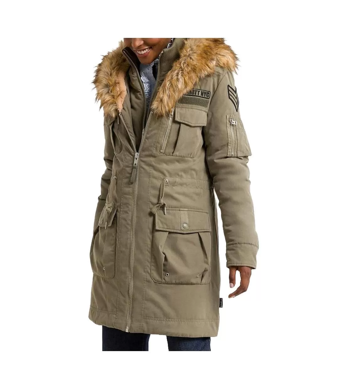 Parkas Kaki Femme Schott Army