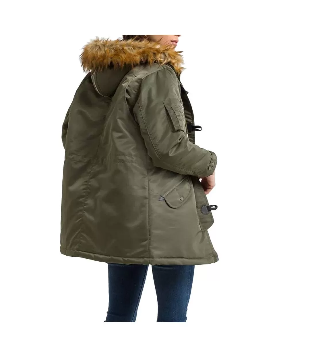 Parkas Kaki Femme Schott Elisa