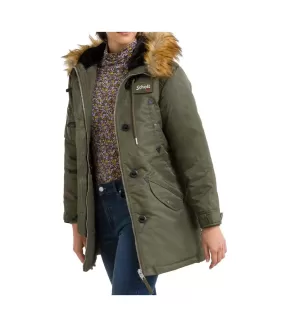 Parkas Kaki Femme Schott Elisa