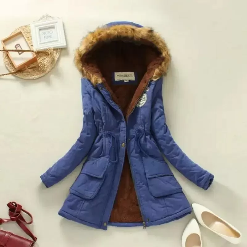 Parkas à capuche en coton ouaté pour femmes