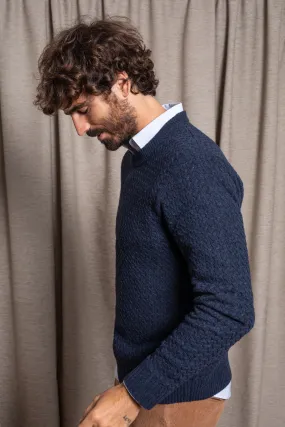 Pull Avoria Bleu| 80% laine mérinos | Mode homme | JAQK Taille M Couleur Bleu