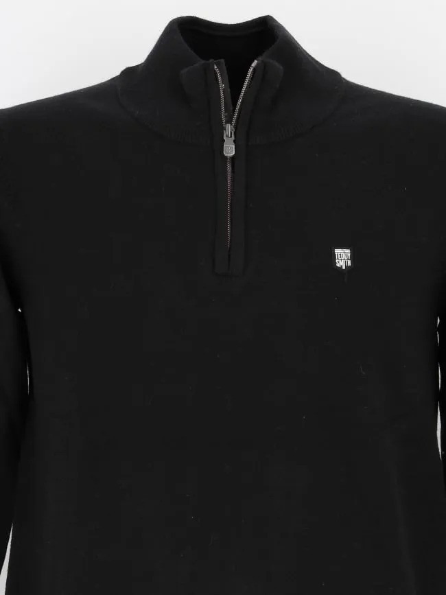 Pull col zippé marty 2 noir homme - Teddy Smith | wimod