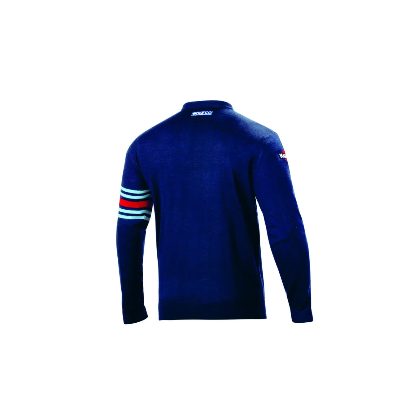 Pull en laine SPARCO MARTINI RACING à col rond - bleu