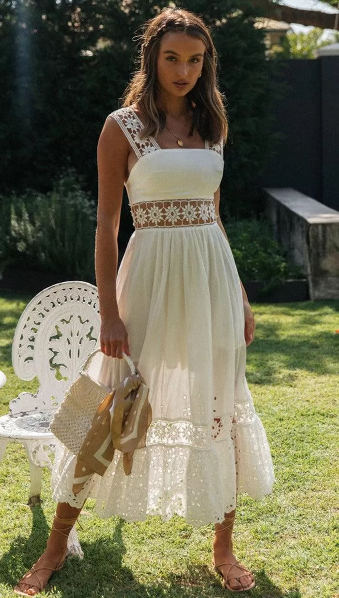 Robe De Fiançailles Bohème Blanche