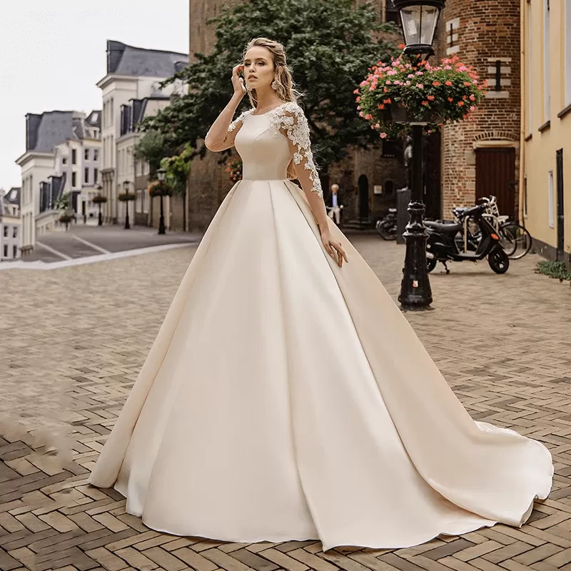 Robe de Mariée Princesse Beige