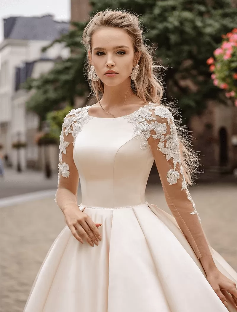 Robe de Mariée Princesse Beige