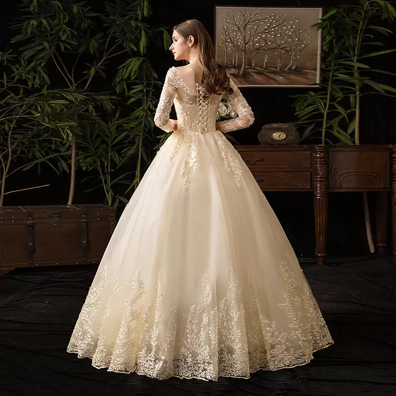 Robe de Mariée Princesse Champagne