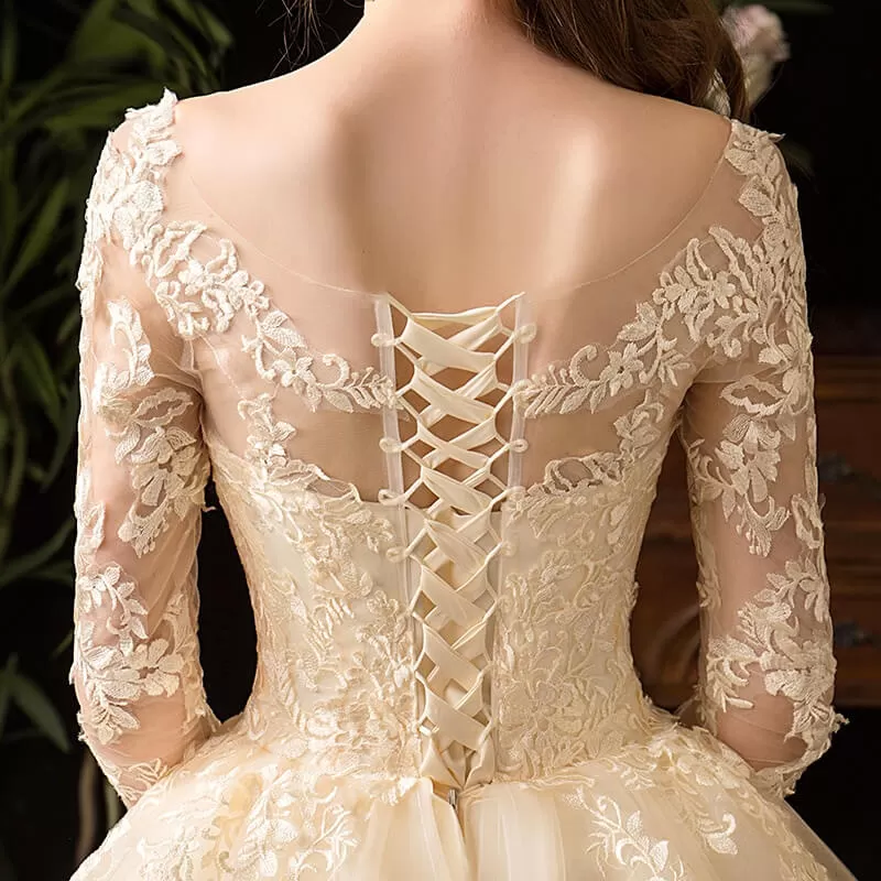 Robe de Mariée Princesse Champagne