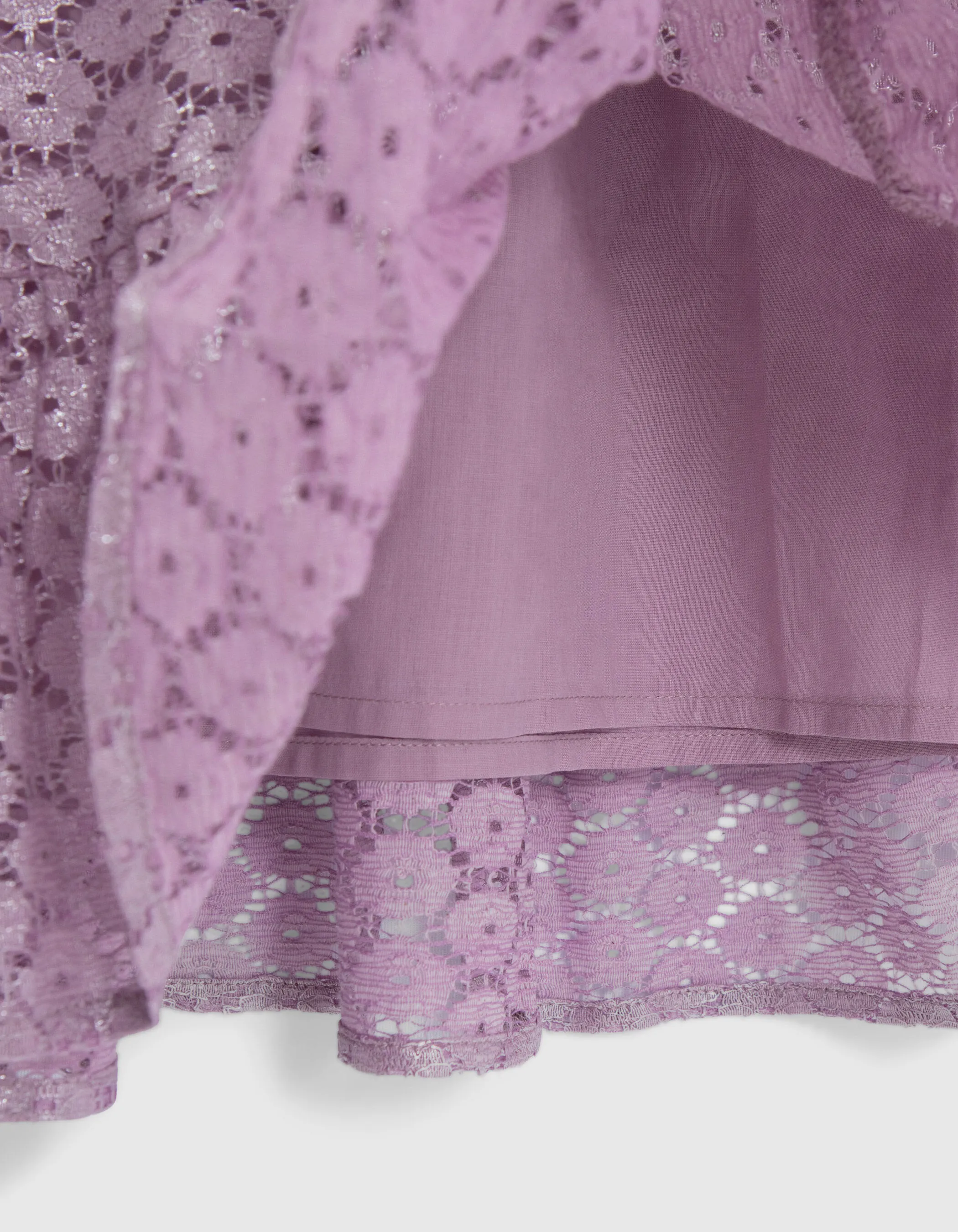 Robe lilas dentelle fille