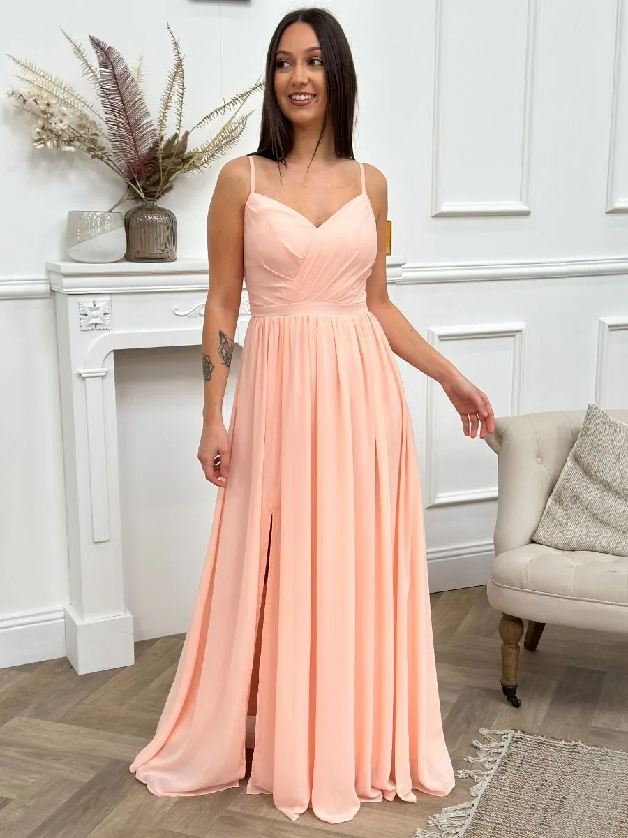 Robe longue Céleste Rose