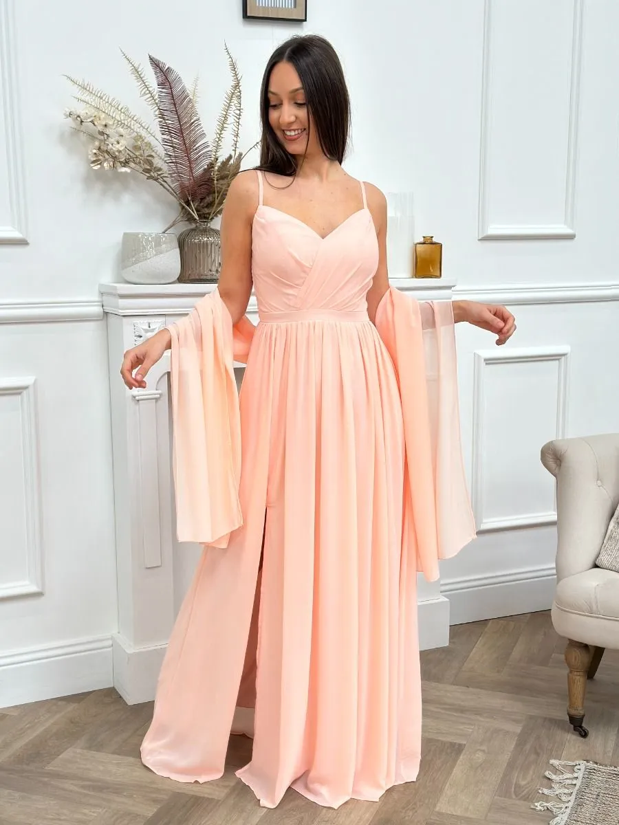 Robe longue Céleste Rose