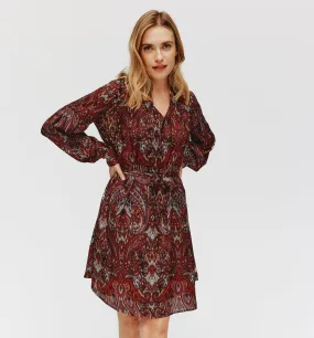 Robe-tunique imprimée Femme - Imprimé rouge