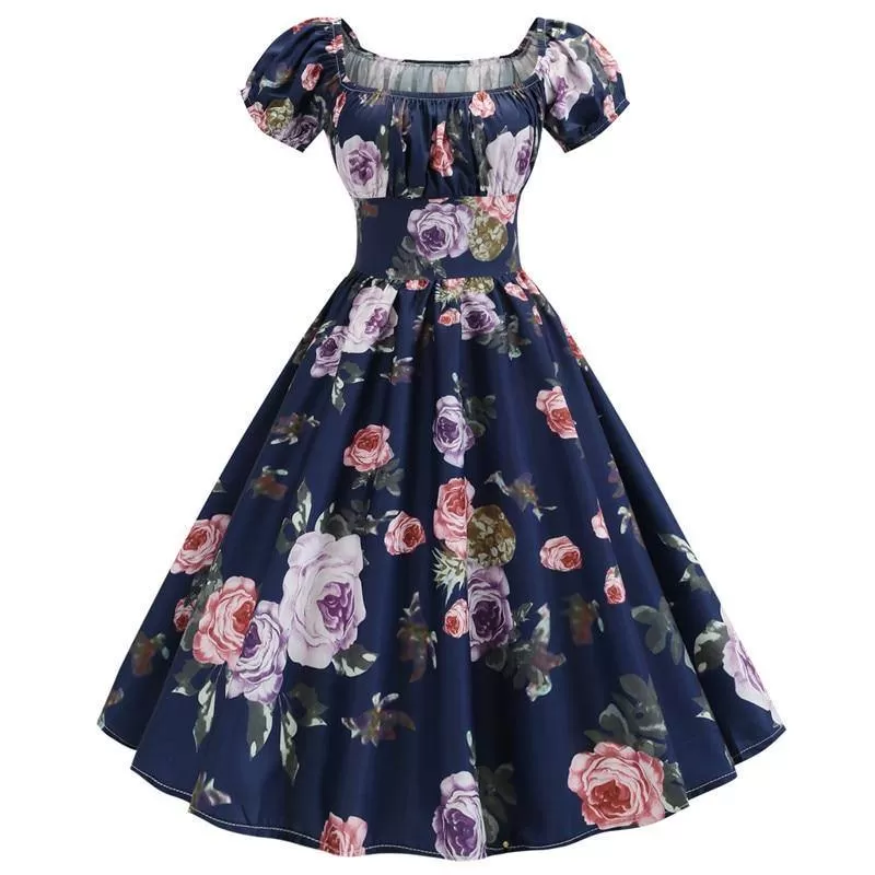 Robe vintage de Cérémonie  Fleurs Majestueuses