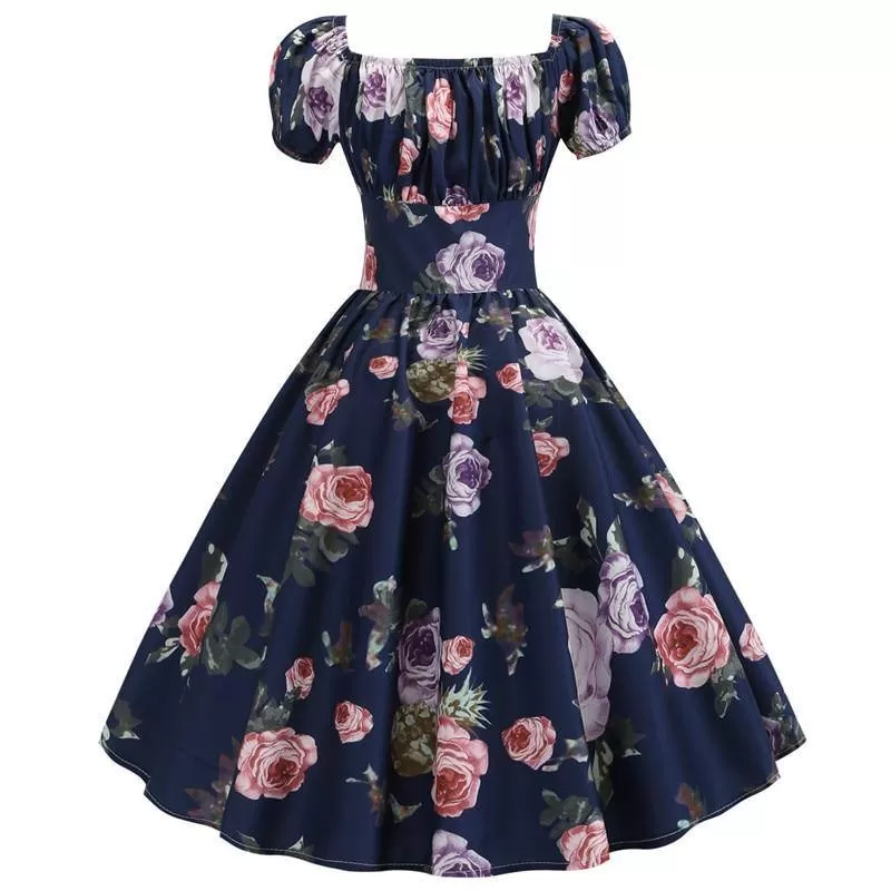 Robe vintage de Cérémonie  Fleurs Majestueuses