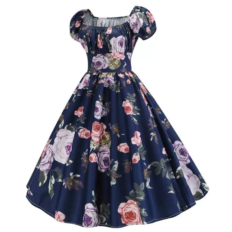 Robe vintage de Cérémonie  Fleurs Majestueuses