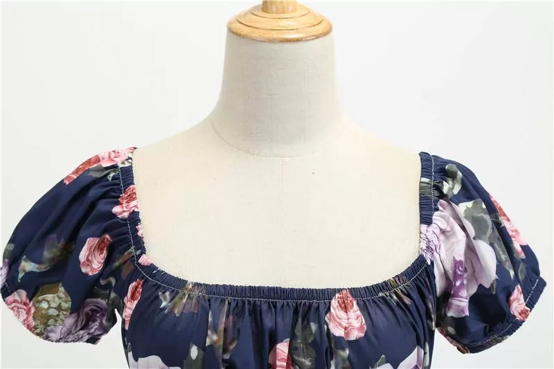 Robe vintage de Cérémonie  Fleurs Majestueuses