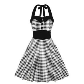 Robe Vintage - Pin-Up Vichy Noir