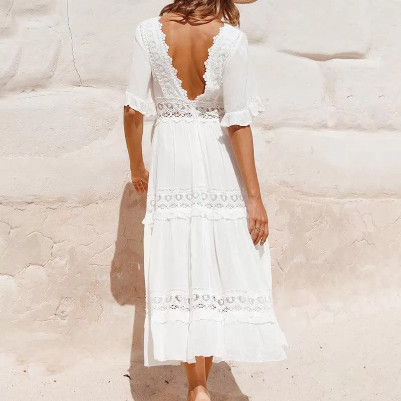 Robe à Volant Mariage Bohème Chic