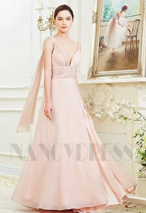 robes de soirée rose long | Nancydress