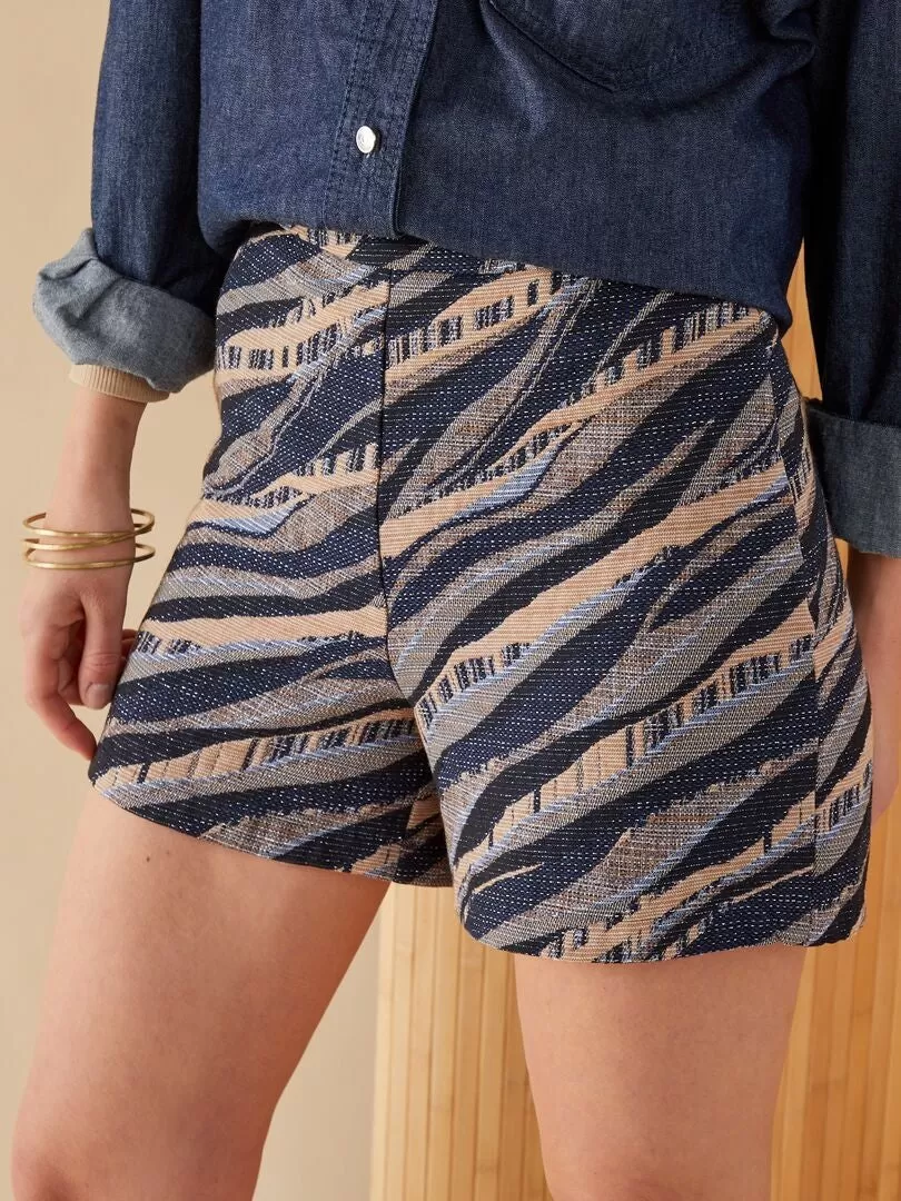 Short zébré matelassé x Jacquard - Zèbre