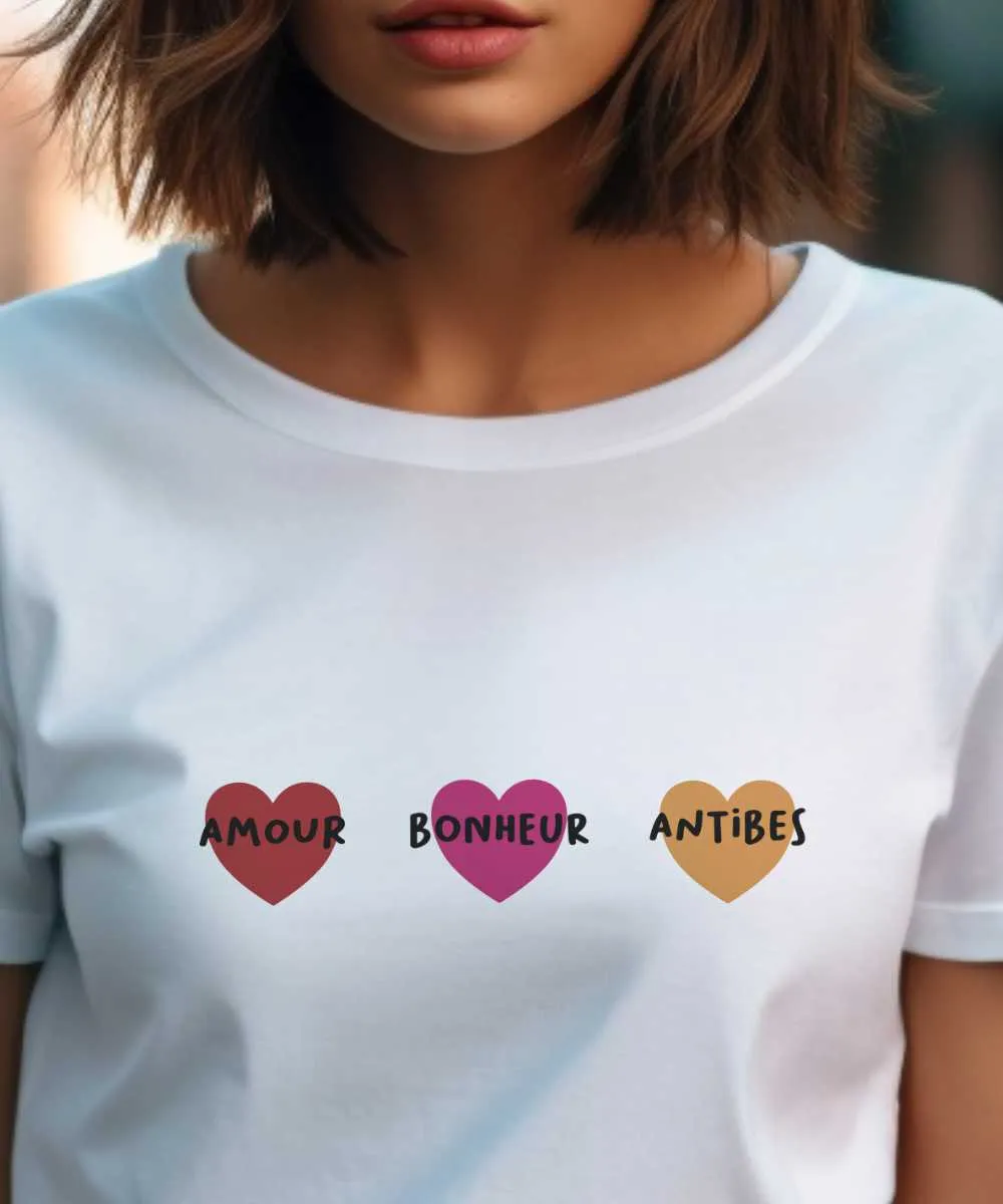 T-Shirt Amour bonheur Antibes