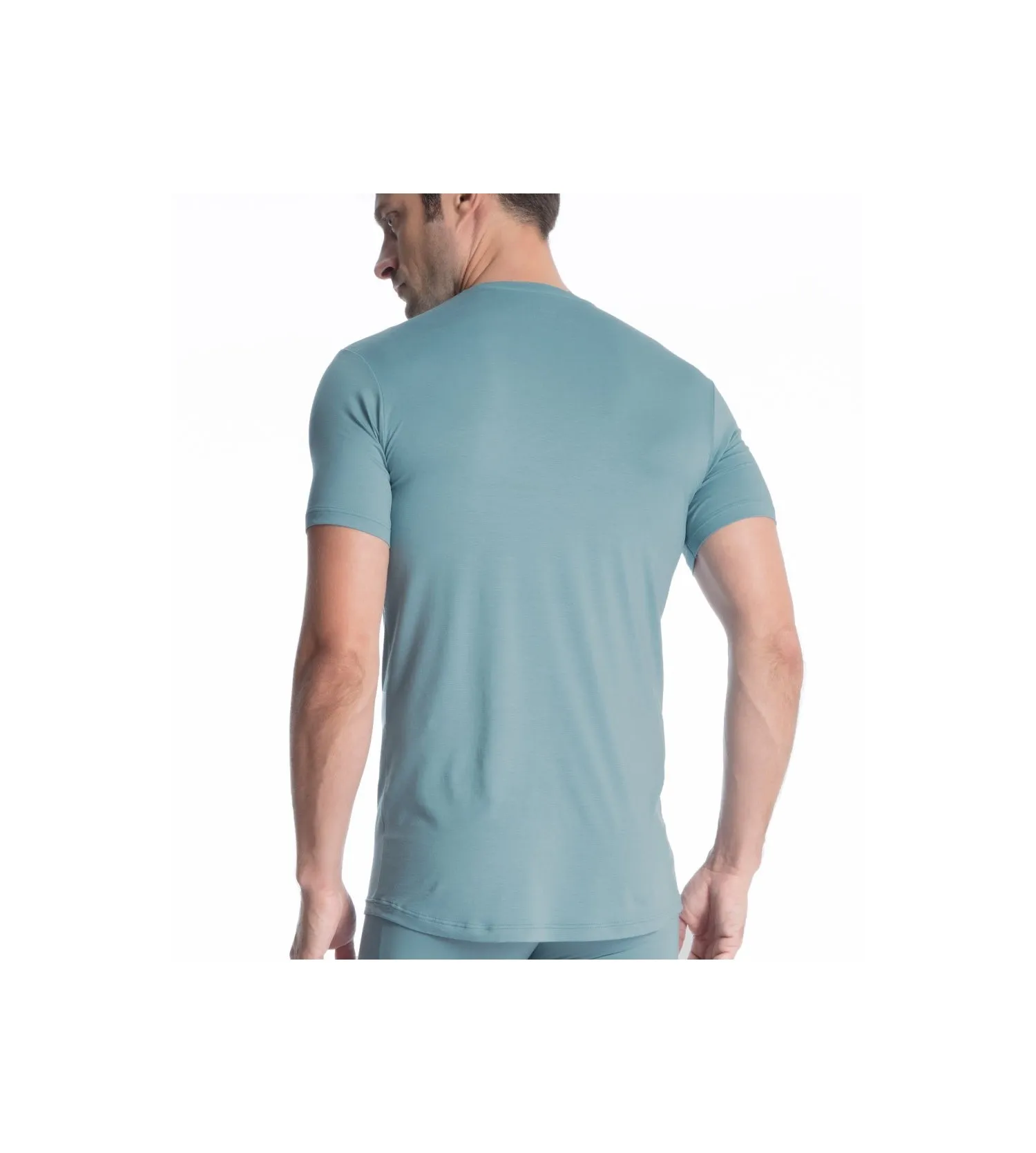 T-shirt col V homme Natural Micro SMOKE BLUE 544 Calida | Lingerie Sipp