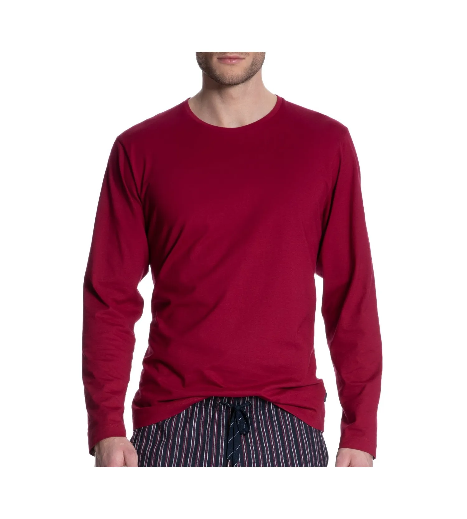 T-shirt manches longues Homme Calida Remix Basic rouge | Lingerie Sipp