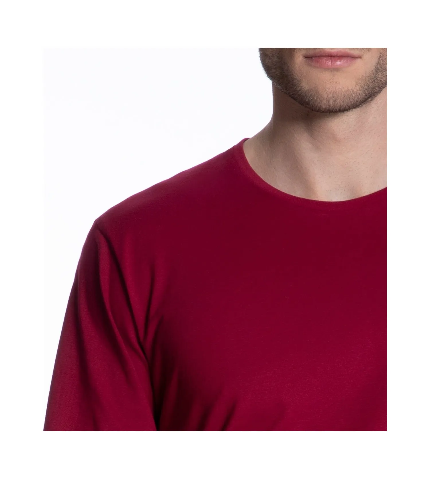 T-shirt manches longues Homme Calida Remix Basic rouge | Lingerie Sipp