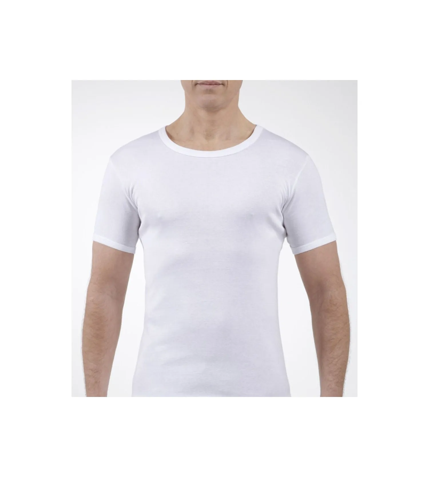 T-shirt pour homme en coton blanc Jet Tricotage toulousain | Lingerie Sipp