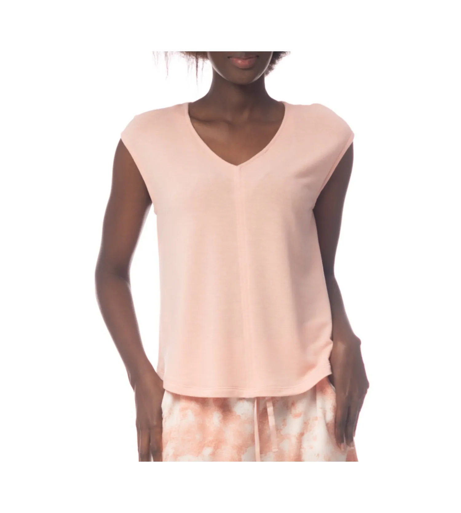 T-shirt sans manches à col large 02 Rose SENORETTA EGATEX | Lingerie Sipp