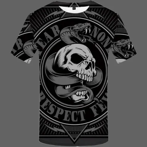 T-shirt Tête de mort serpent