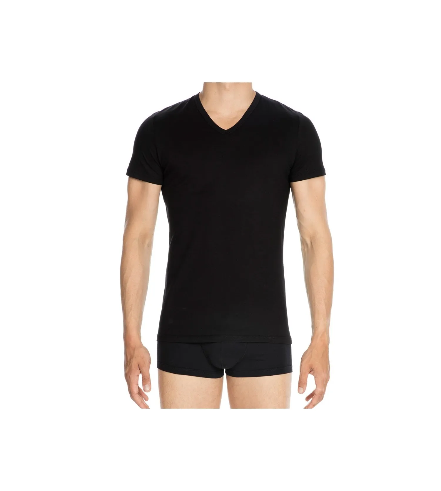 T-shirt à manches courtes HOM Classic noir | Lingerie Sipp