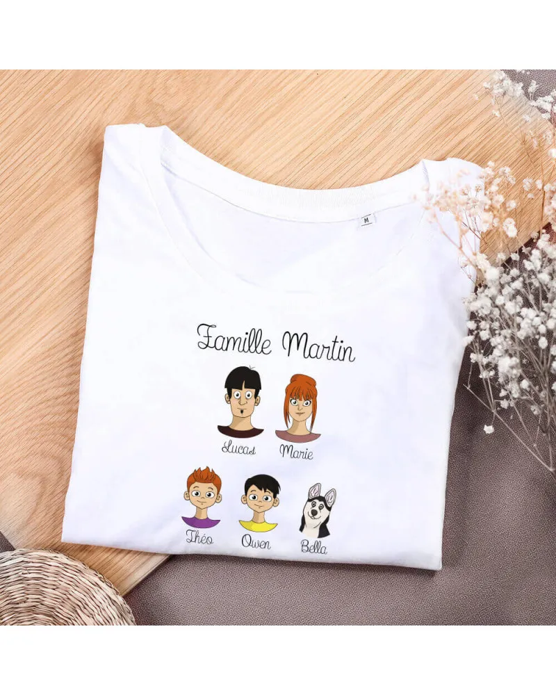 Tee shirt homme "Family Portrait" personnalisé