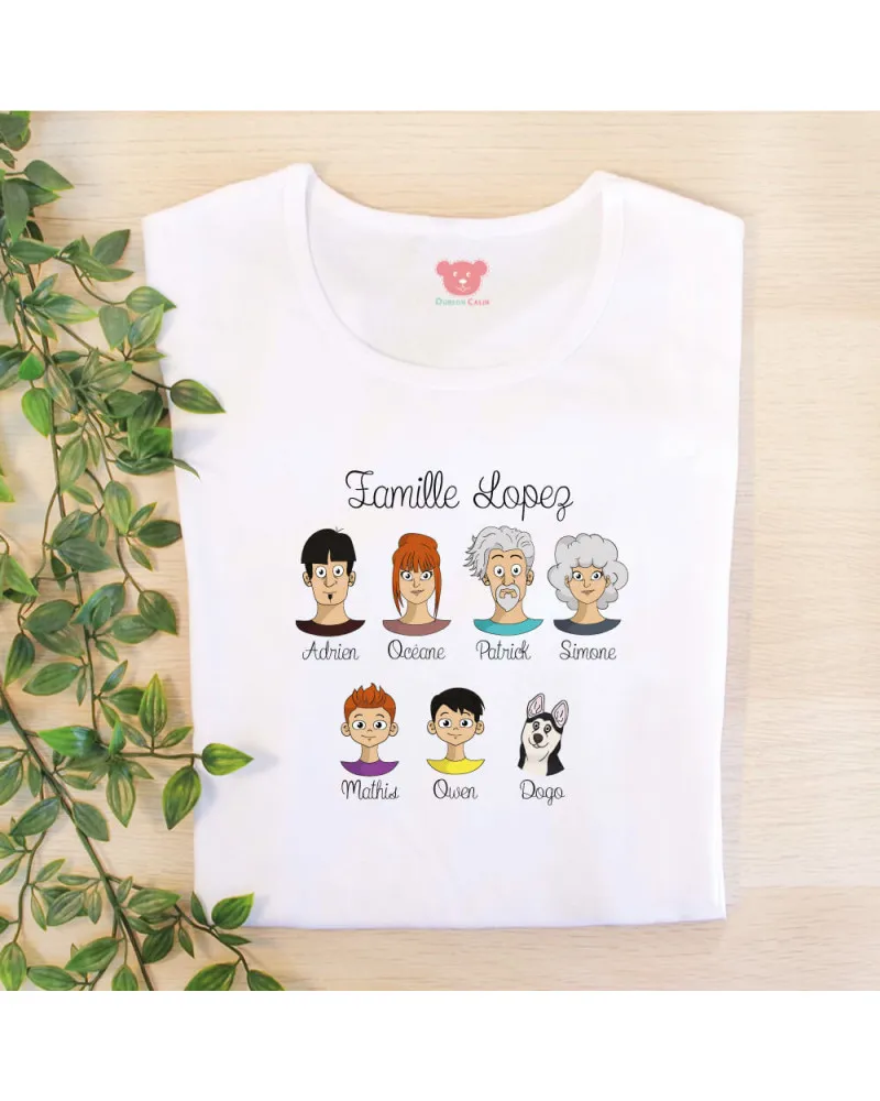 Tee shirt homme "Family Portrait" personnalisé