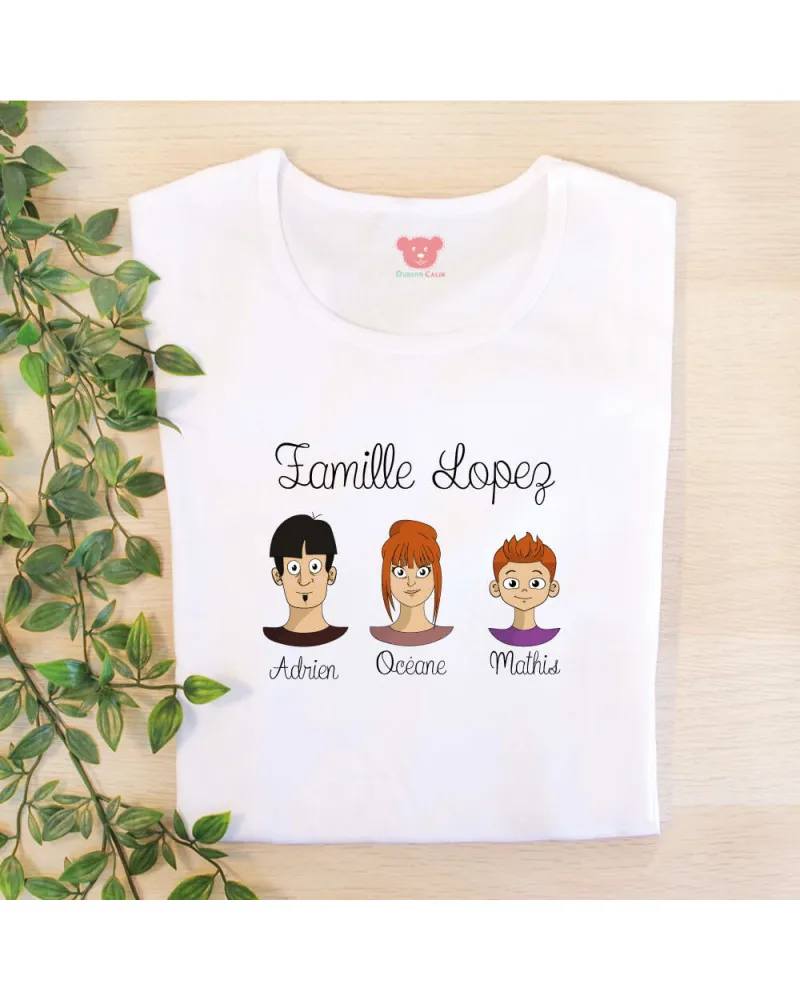 Tee shirt homme "Family Portrait" personnalisé