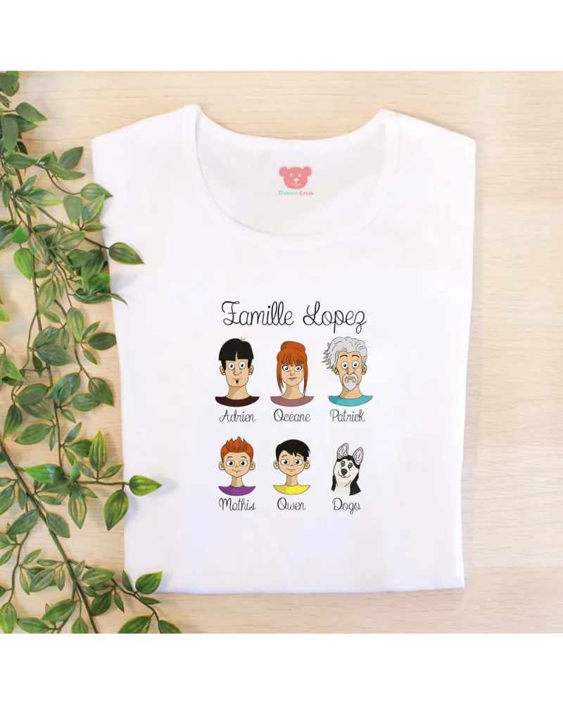 Tee shirt homme "Family Portrait" personnalisé