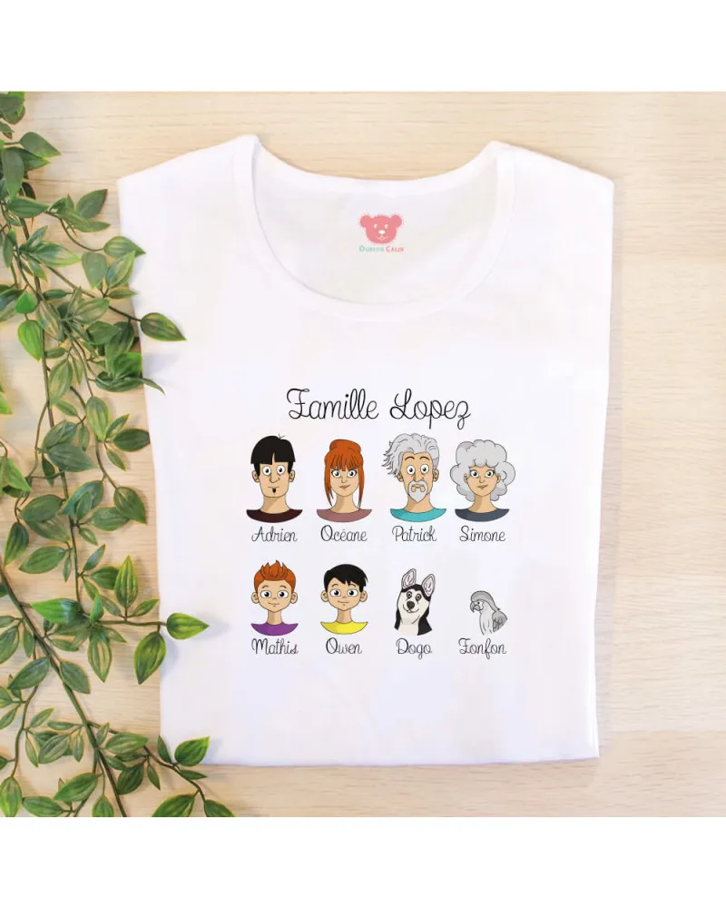 Tee shirt homme "Family Portrait" personnalisé