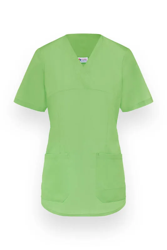 Tunique Stretch Femme - Col V vert pomme