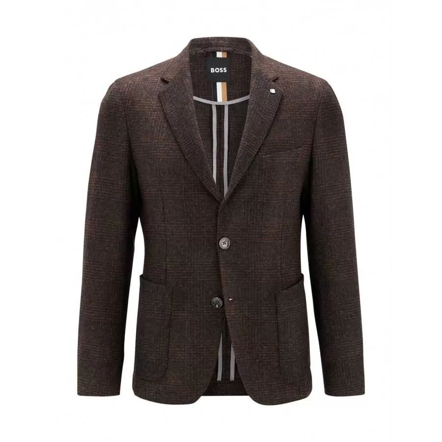 Veste blazer marron à carreaux - Boss à Toulouse