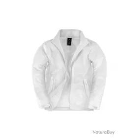 Veste Coupe-vent doublée MicroPolaire Homme MULTI-ACTIVE B&C blanc BCMAM07