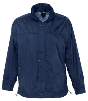 Veste coupe-vent imperméable doublé jersey - 46000 - bleu marine - mixte homme femme