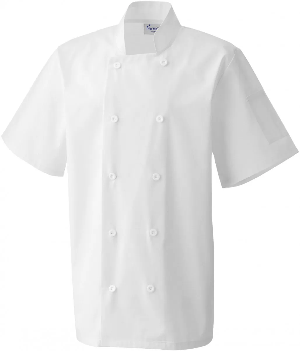 Veste de cuisinier manches courtes à personnaliser