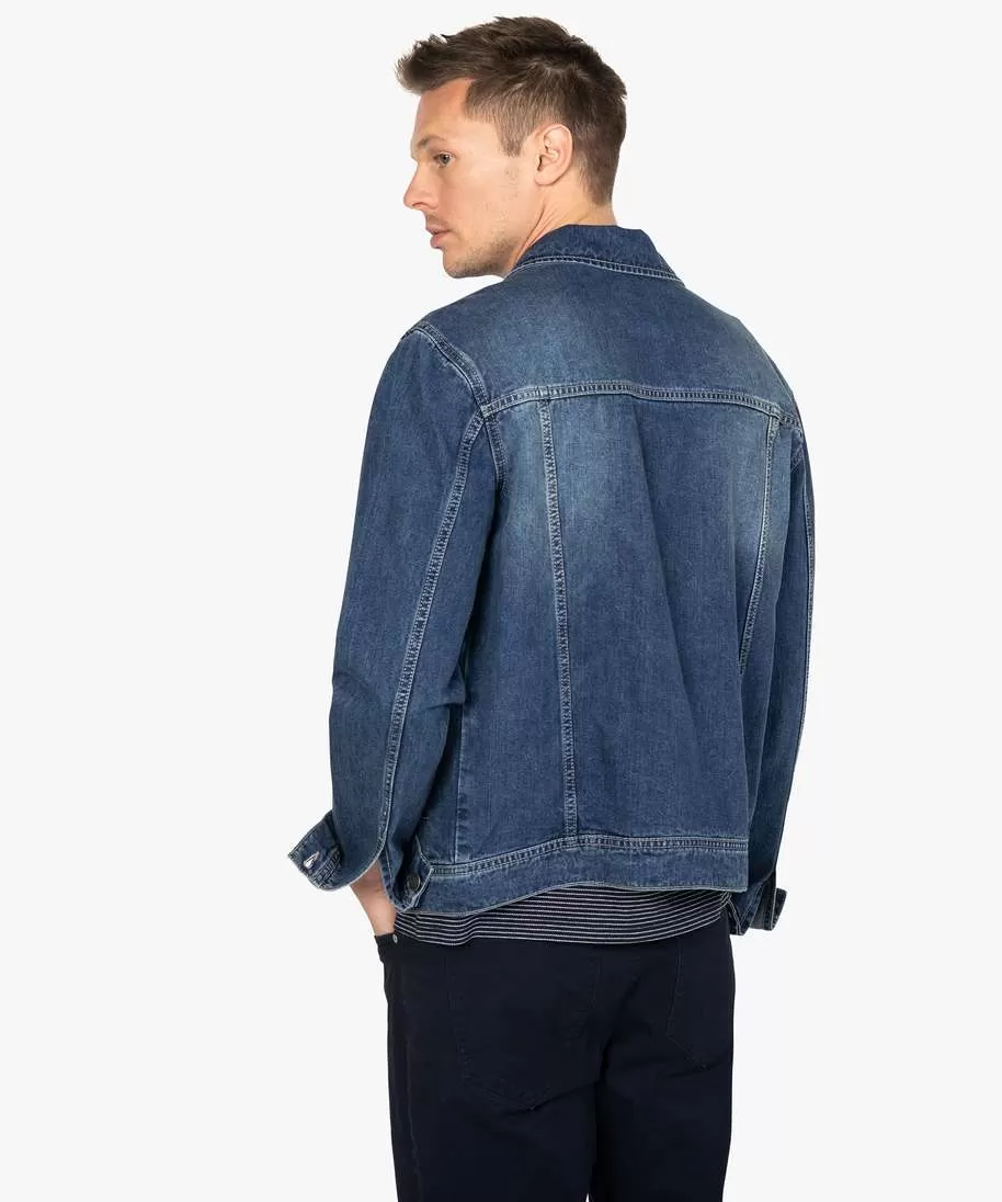 veste en jean homme coupe droite gris vestes de costume